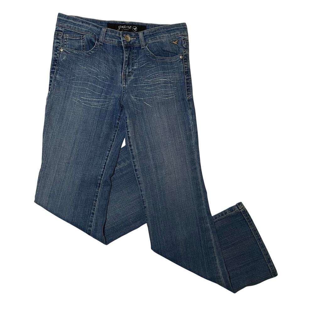 Y2K LowRise Flare Leg Embroidered Detailed Pocket Vtg 2000s Denim Light Wash - Picture 10 of 10